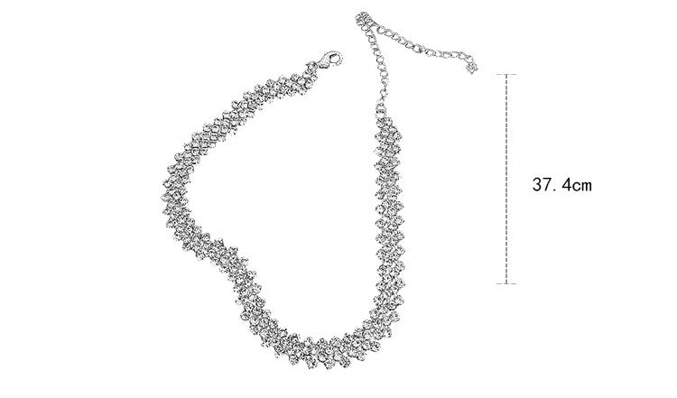 Full Rhinestone Necklace Necklace Clavicle Chain